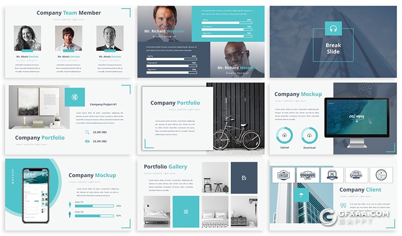 30页3种配色风险投资公司项目介绍工作汇报keynote模板 - 顶尖PPT