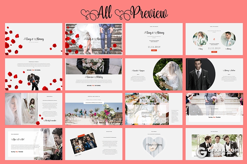 30页婚礼活动策划婚纱摄影介绍展示keynote模板 - 顶尖PPT