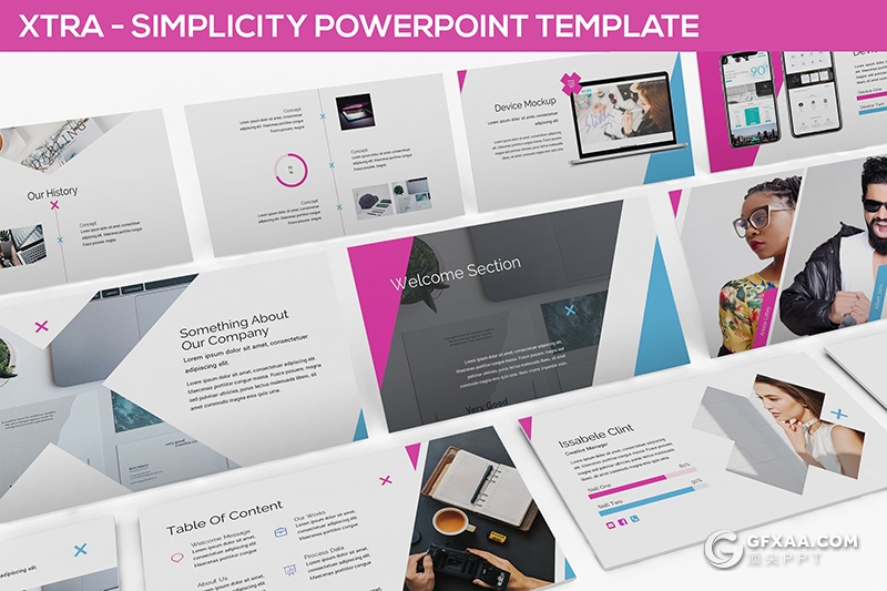 30页3种配色简约商务通用PPT模板 - 顶尖PPT