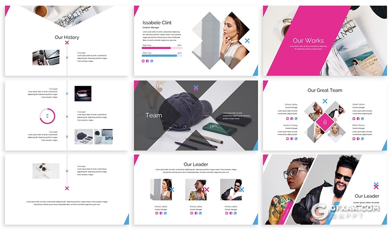 30页3种配色简约商务通用PPT模板 - 顶尖PPT