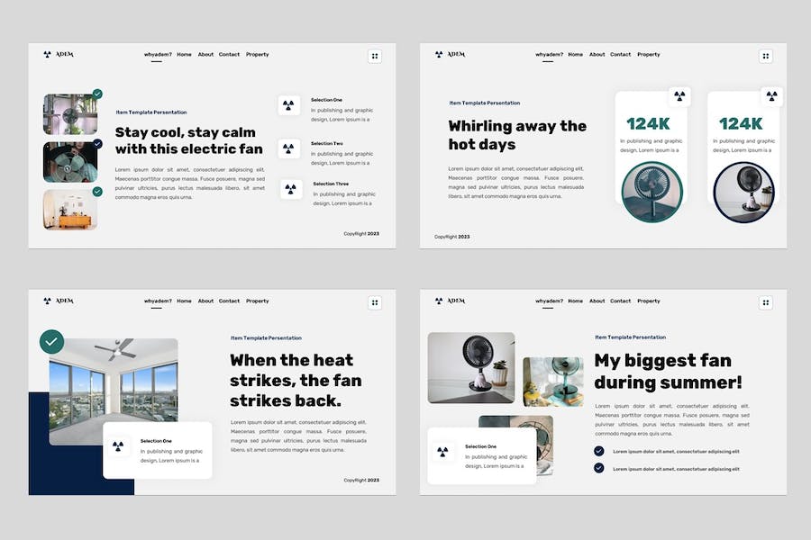 风扇产品展示介绍产品研发keynote模板 - 顶尖PPT