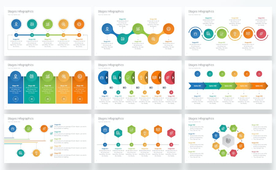 阶段信息图形图表PPT模板 - 顶尖PPT