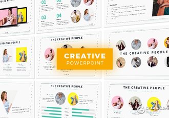 33页简约线框风格时尚模特人物介绍ppt模板 5种配色 - 顶尖PPT