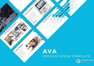 32页国外商务工作汇报总结PPT模板 5种配色方案 - 顶尖PPT