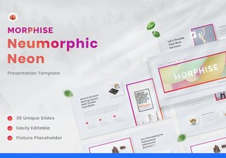 科技感霓虹变形渐变风格PPT模板 - 顶尖PPT