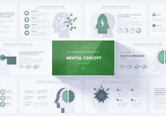 心理治疗医学概念插画图形PPT模板 - 顶尖PPT