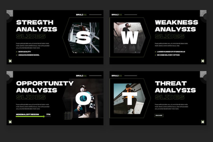 铜版主义抽象活力风PPT模板 - 顶尖PPT