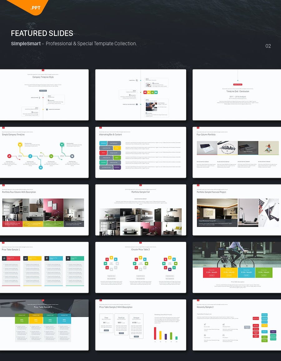 彩色创意图形商务商业keynote模板 - 顶尖PPT