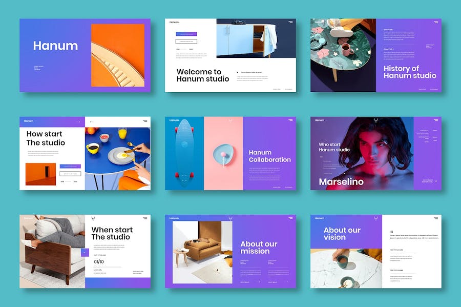 时尚现代商务企业品牌形象推广PPT模板 - 顶尖PPT