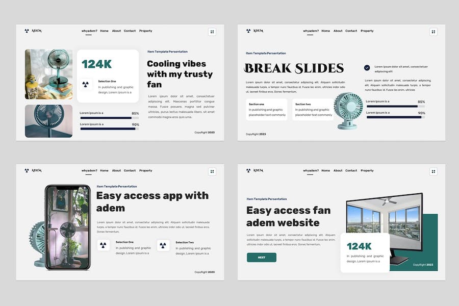 风扇产品展示介绍产品研发keynote模板 - 顶尖PPT