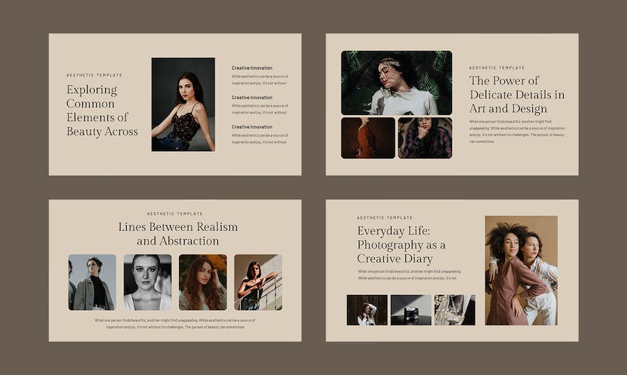 高级感美学美妆幻灯片PPT模板 - 顶尖PPT