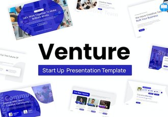 蓝色大气创业商业计划团队介绍年计划总结企业合作多用途keynote模板 - 顶尖PPT