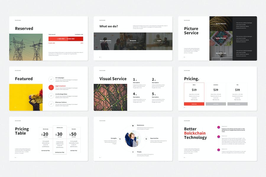 区块链技术介绍展示数据分析keynote模板 - 顶尖PPT