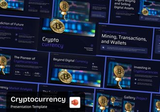 科技风加密货币比特币PPT模板 - 顶尖PPT