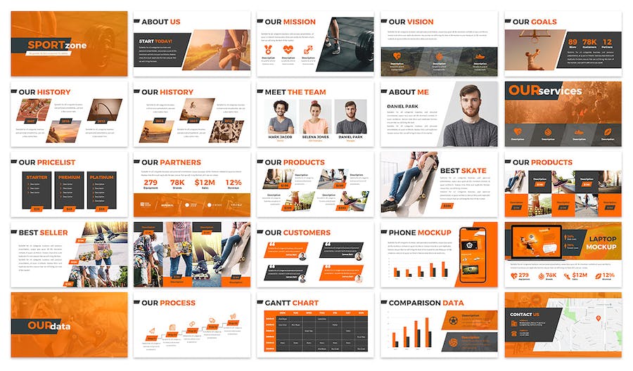 体育专区现代运动场馆介绍PPT模板 - 顶尖PPT