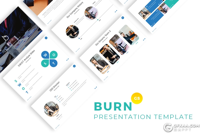 32页国外商务年终工作汇报Google slides模板 16:9 4:3两种尺寸5种主题配色 - 顶尖PPT
