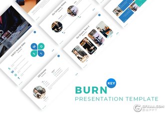 32页国外商务年终工作汇报keynote模板 16:9 4:3两种尺寸5种主题配色 - 顶尖PPT