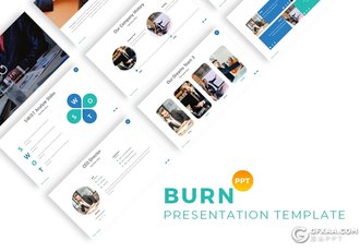 32页国外商务年终工作汇报PPT模板 16:9 4:3两种尺寸PPT模板 5种主题配色 - 顶尖PPT