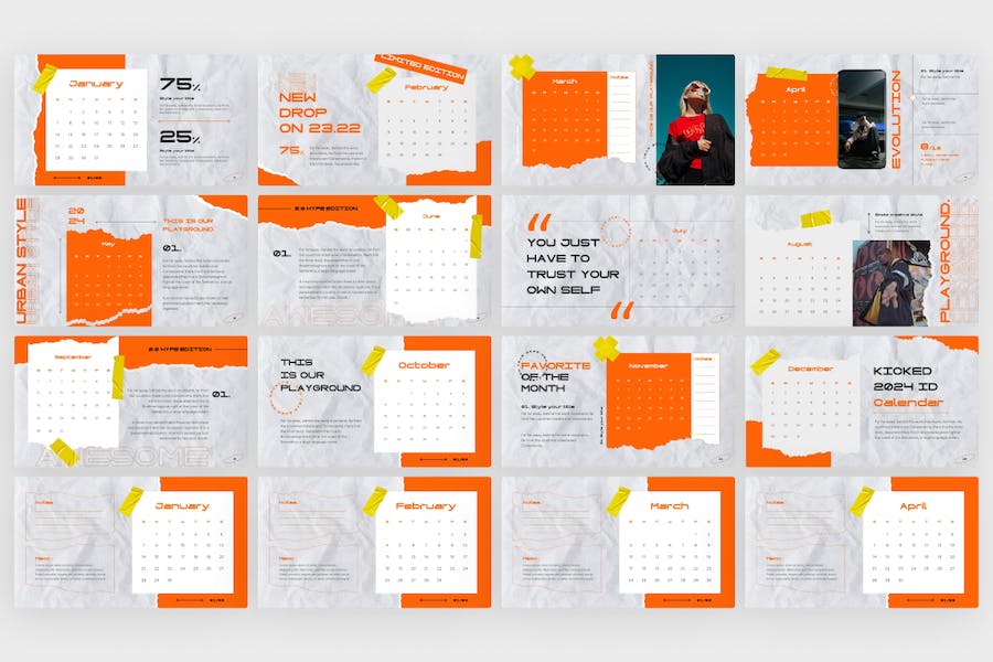 2024年电子日历PPT日历模板 - 顶尖PPT