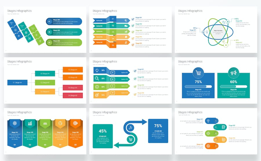 阶段信息图形图表PPT模板 - 顶尖PPT