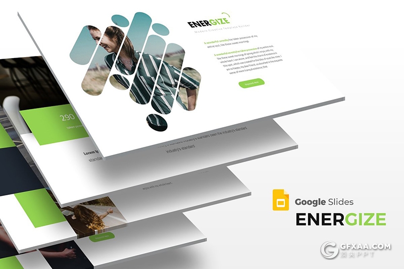 30页扁平化商务团队介绍工作汇报Google slides模板 5种主题配色 - 顶尖PPT