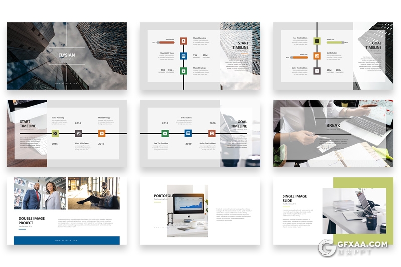 62页国外简约风格商务多用途PPT模板 - 顶尖PPT