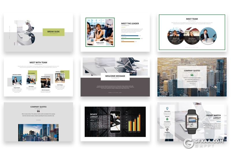 62页国外简约风格商务多用途PPT模板 - 顶尖PPT