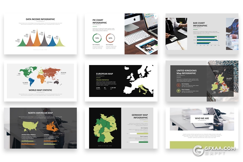 62页国外简约风格商务多用途PPT模板 - 顶尖PPT