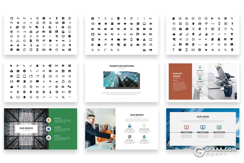62页国外简约风格商务多用途PPT模板 - 顶尖PPT