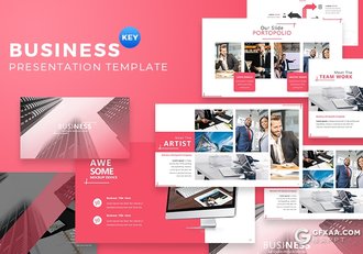 60页粉色欧美商务企业团队介绍工作总结汇报keynote模板 - 顶尖PPT