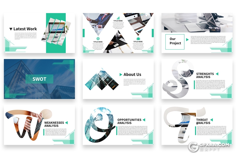 50页绿色商务风格企业团队介绍PPT模板 - 顶尖PPT