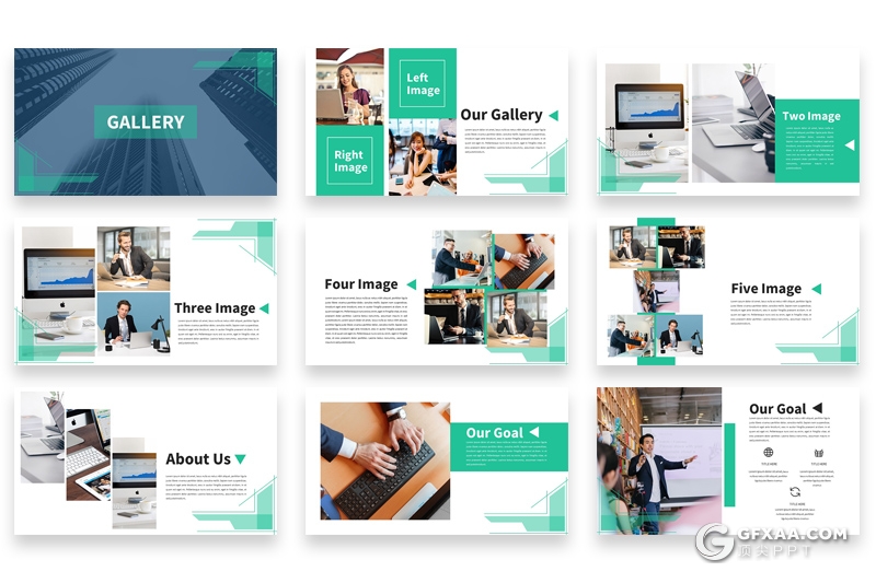 50页绿色商务风格企业团队介绍PPT模板 - 顶尖PPT