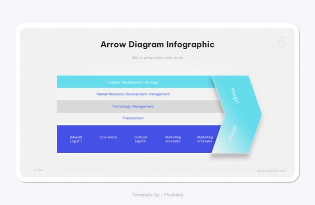 新拟态设计彩色箭头指向PPT模板 - 顶尖PPT