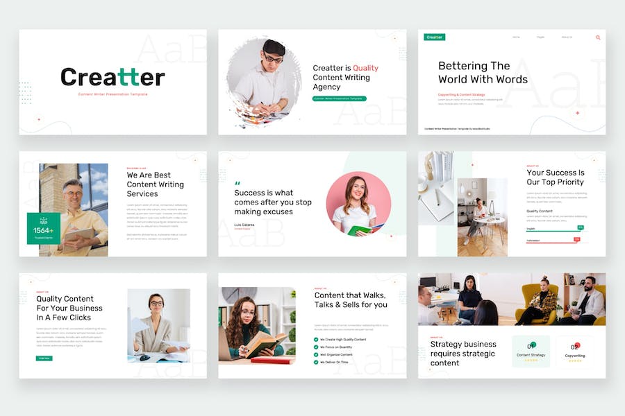 创作者文案策划公司PPT模板 - 顶尖PPT