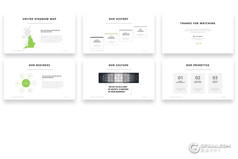 60页5种配色扁平化简约商务多用途PPT模板 - 顶尖PPT
