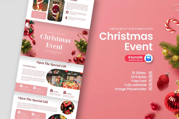 圣诞节活动策划推广方案Keynote模板 - 顶尖PPT