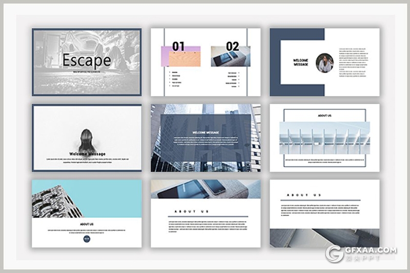 99页国外极简风格商务多用途PPT模板 - 顶尖PPT