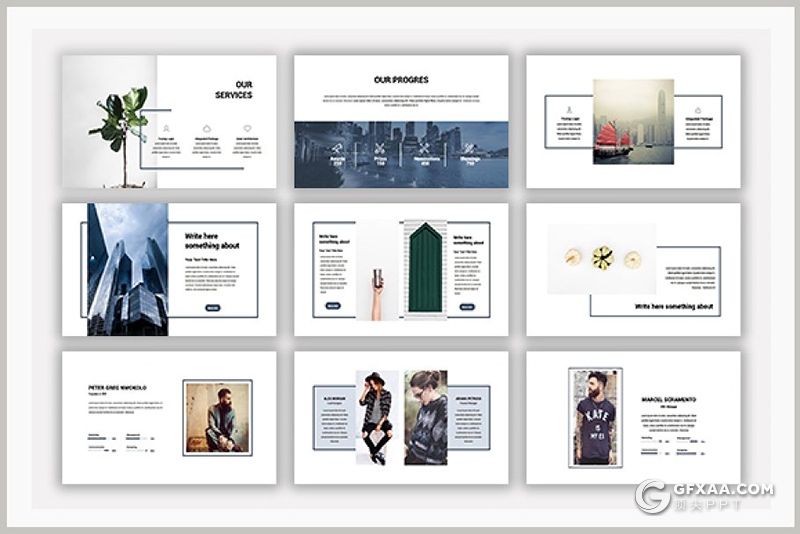 99页国外极简风格商务多用途PPT模板 - 顶尖PPT
