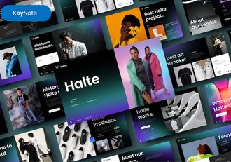 欧美服装品牌产品展示介绍业务合作keynote模板 - 顶尖PPT