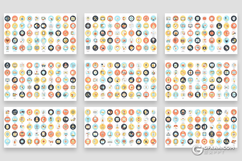 113页商务卡通人物图形国旗icon图标创意图形PPT模板 - 顶尖PPT