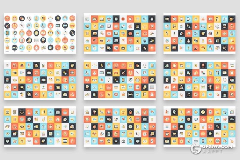 113页商务卡通人物图形国旗icon图标创意图形PPT模板 - 顶尖PPT