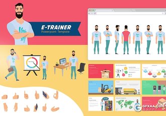 113页商务卡通人物图形国旗icon图标创意图形PPT模板 - 顶尖PPT