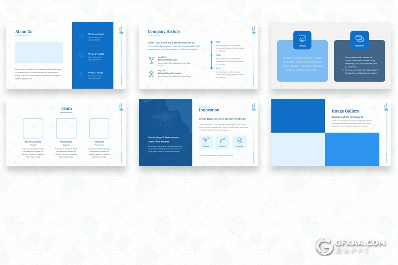 33页ECO节能环保生态环境保护PPT模板 8种主题配色 - 顶尖PPT