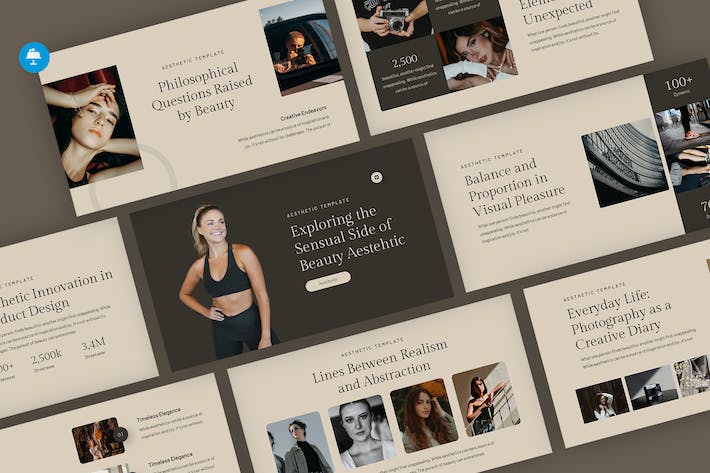 现代极简风美学美妆Keynote主题模板 - 顶尖PPT