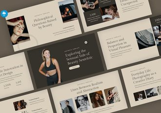 现代极简风美学美妆Keynote主题模板 - 顶尖PPT