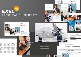 35页黑白扁平化简约商务风格多用途PPT模板 - 顶尖PPT