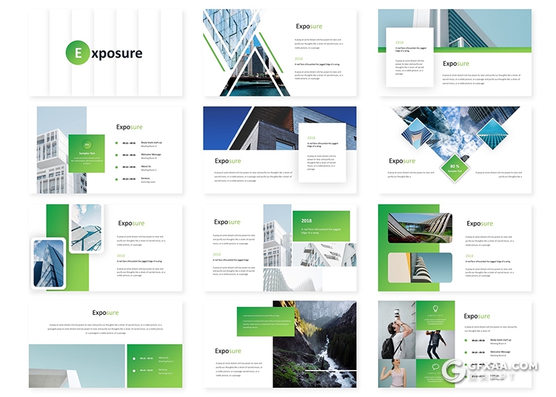 30页国外风格企业介绍工作汇报计划keynote模板 5种主题配色 - 顶尖PPT