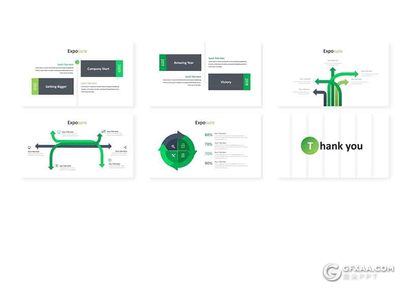 30页国外风格企业介绍工作汇报计划keynote模板 5种主题配色 - 顶尖PPT
