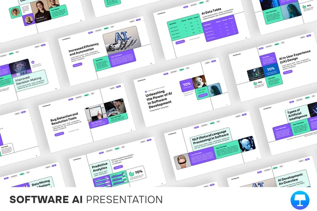AI软件人工智能keynote模板 - 顶尖PPT