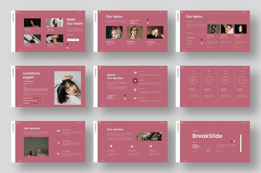 扁平化复古配色业务合作项目投资商业商务keynote模板 - 顶尖PPT